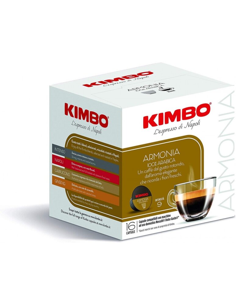 Capsule cafea Kimbo Armonia, compatibile Dolce Gusto, 16 capsule, 112g