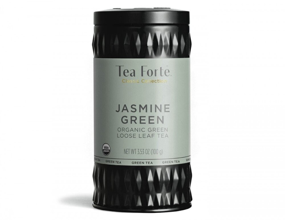 Cutie metalica cu ceai Jasmin Green Tea Forte 100g