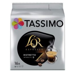 Capsule cafea, L'OR Tassimo Ristretto, 16 bauturi x 120 ml, 16 capsule