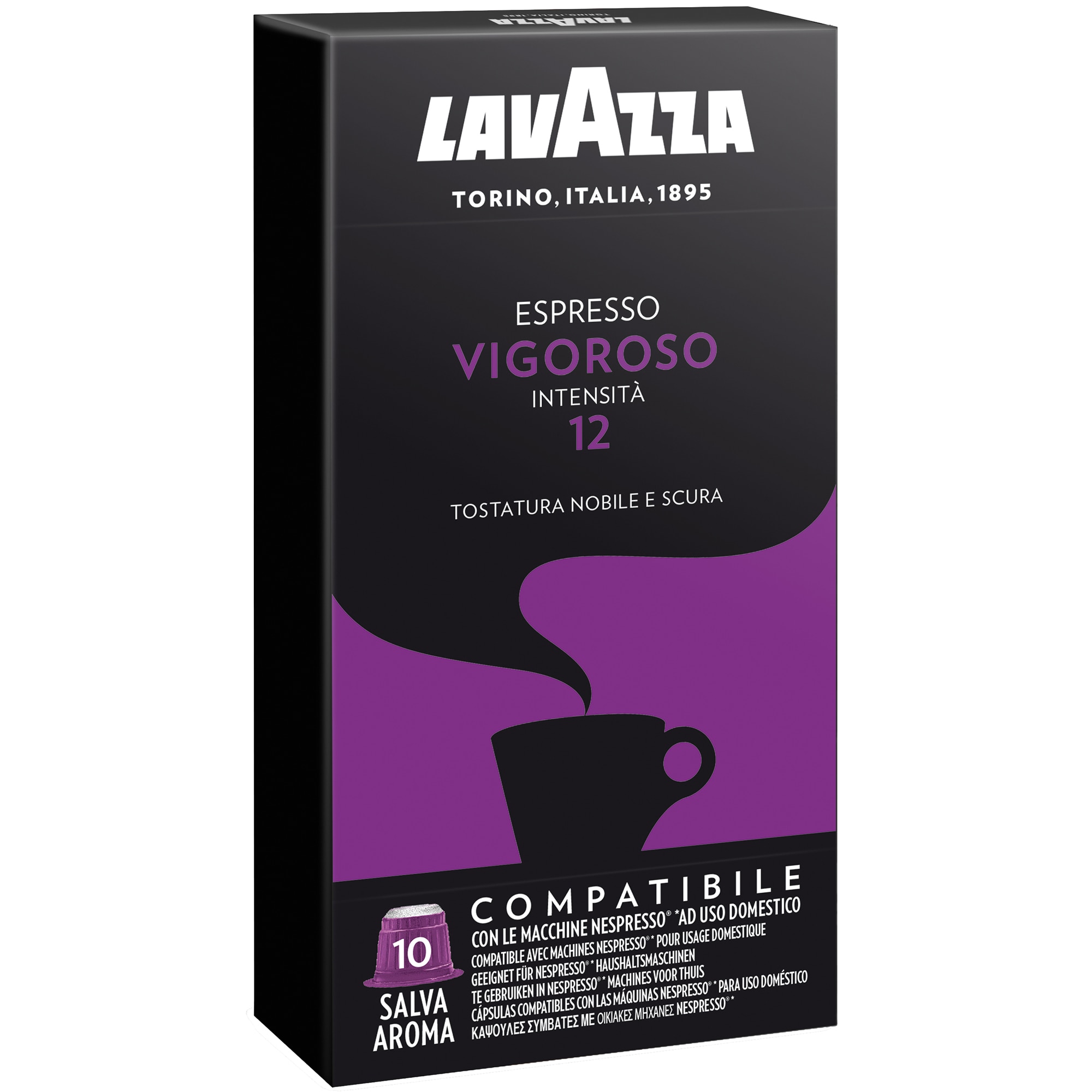 Capsule cafea Lavazza Vigoroso compatibil Nespresso, 10 buc
