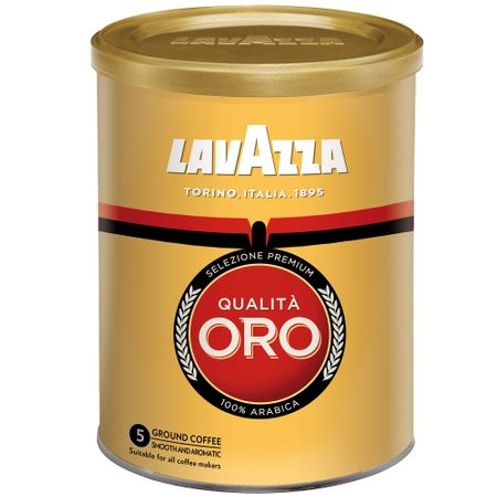 Cafea macinata in cutie metalica Lavazza Qualita Oro, 250g