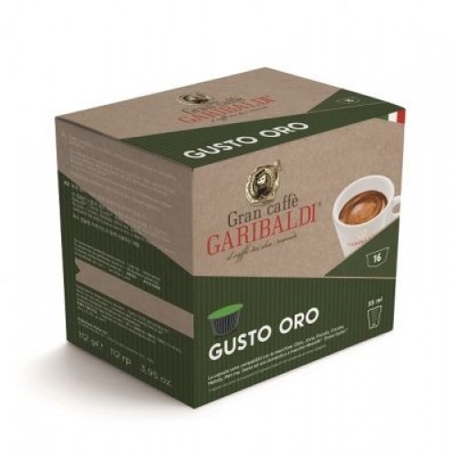 Capsule cafea Garibaldi Gusto Oro compatibile Nescafe Dolce Gusto, 16 buc